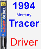 Driver Wiper Blade for 1994 Mercury Tracer - Vision Saver