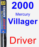 Driver Wiper Blade for 2000 Mercury Villager - Vision Saver