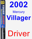 Driver Wiper Blade for 2002 Mercury Villager - Vision Saver