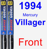 Front Wiper Blade Pack for 1994 Mercury Villager - Vision Saver