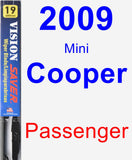 Passenger Wiper Blade for 2009 Mini Cooper - Vision Saver