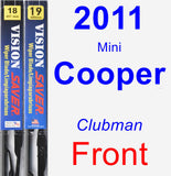 Front Wiper Blade Pack for 2011 Mini Cooper - Vision Saver