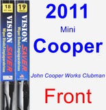 Front Wiper Blade Pack for 2011 Mini Cooper - Vision Saver