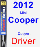 Driver Wiper Blade for 2012 Mini Cooper - Vision Saver