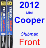 Front Wiper Blade Pack for 2012 Mini Cooper - Vision Saver