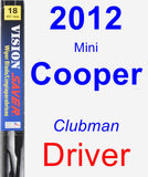 Driver Wiper Blade for 2012 Mini Cooper - Vision Saver