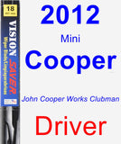 Driver Wiper Blade for 2012 Mini Cooper - Vision Saver