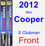 Front Wiper Blade Pack for 2012 Mini Cooper - Vision Saver