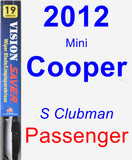 Passenger Wiper Blade for 2012 Mini Cooper - Vision Saver