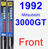 Front Wiper Blade Pack for 1992 Mitsubishi 3000GT - Vision Saver