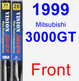 Front Wiper Blade Pack for 1999 Mitsubishi 3000GT - Vision Saver