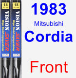 Front Wiper Blade Pack for 1983 Mitsubishi Cordia - Vision Saver