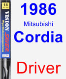 Driver Wiper Blade for 1986 Mitsubishi Cordia - Vision Saver