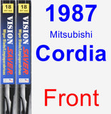 Front Wiper Blade Pack for 1987 Mitsubishi Cordia - Vision Saver