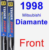 Front Wiper Blade Pack for 1998 Mitsubishi Diamante - Vision Saver