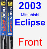 Front Wiper Blade Pack for 2003 Mitsubishi Eclipse - Vision Saver