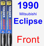 Front Wiper Blade Pack for 1990 Mitsubishi Eclipse - Vision Saver