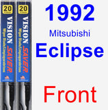 Front Wiper Blade Pack for 1992 Mitsubishi Eclipse - Vision Saver