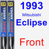 Front Wiper Blade Pack for 1993 Mitsubishi Eclipse - Vision Saver