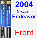 Front Wiper Blade Pack for 2004 Mitsubishi Endeavor - Vision Saver