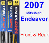 Front & Rear Wiper Blade Pack for 2007 Mitsubishi Endeavor - Vision Saver