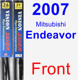 Front Wiper Blade Pack for 2007 Mitsubishi Endeavor - Vision Saver