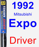 Driver Wiper Blade for 1992 Mitsubishi Expo - Vision Saver