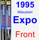 Front Wiper Blade Pack for 1995 Mitsubishi Expo - Vision Saver