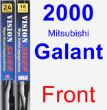 Front Wiper Blade Pack for 2000 Mitsubishi Galant - Vision Saver