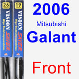 Front Wiper Blade Pack for 2006 Mitsubishi Galant - Vision Saver