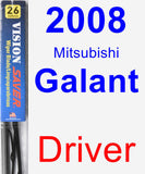 Driver Wiper Blade for 2008 Mitsubishi Galant - Vision Saver