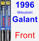 Front Wiper Blade Pack for 1996 Mitsubishi Galant - Vision Saver