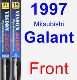 Front Wiper Blade Pack for 1997 Mitsubishi Galant - Vision Saver