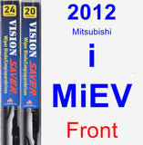 Front Wiper Blade Pack for 2012 Mitsubishi i-MiEV - Vision Saver