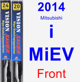 Front Wiper Blade Pack for 2014 Mitsubishi i-MiEV - Vision Saver