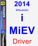 Driver Wiper Blade for 2014 Mitsubishi i-MiEV - Vision Saver