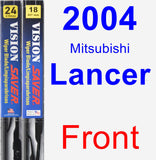 Front Wiper Blade Pack for 2004 Mitsubishi Lancer - Vision Saver