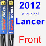 Front Wiper Blade Pack for 2012 Mitsubishi Lancer - Vision Saver