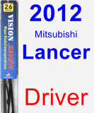 Driver Wiper Blade for 2012 Mitsubishi Lancer - Vision Saver