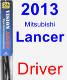 Driver Wiper Blade for 2013 Mitsubishi Lancer - Vision Saver