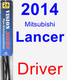 Driver Wiper Blade for 2014 Mitsubishi Lancer - Vision Saver