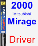 Driver Wiper Blade for 2000 Mitsubishi Mirage - Vision Saver