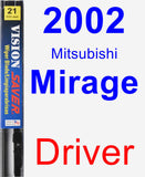 Driver Wiper Blade for 2002 Mitsubishi Mirage - Vision Saver