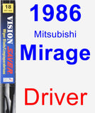 Driver Wiper Blade for 1986 Mitsubishi Mirage - Vision Saver