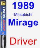 Driver Wiper Blade for 1989 Mitsubishi Mirage - Vision Saver