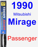 Passenger Wiper Blade for 1990 Mitsubishi Mirage - Vision Saver