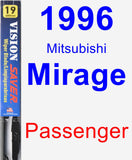 Passenger Wiper Blade for 1996 Mitsubishi Mirage - Vision Saver