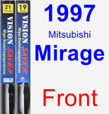 Front Wiper Blade Pack for 1997 Mitsubishi Mirage - Vision Saver