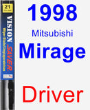 Driver Wiper Blade for 1998 Mitsubishi Mirage - Vision Saver