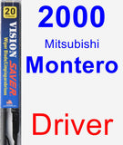 Driver Wiper Blade for 2000 Mitsubishi Montero - Vision Saver